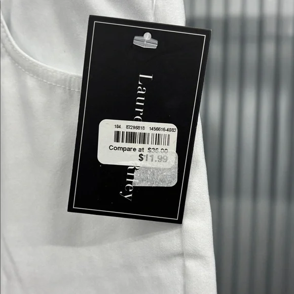 NWT Lauren & Riley Elegant White Women's Bermuda Shorts Lace Slits Pockets L - Picture 3 of 16